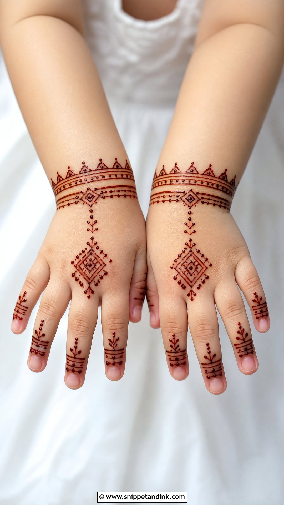 Baby Girl Moroccan Mehndi Design - Snippet and Ink - 30 Baby Girl Mehndi Design Ideas