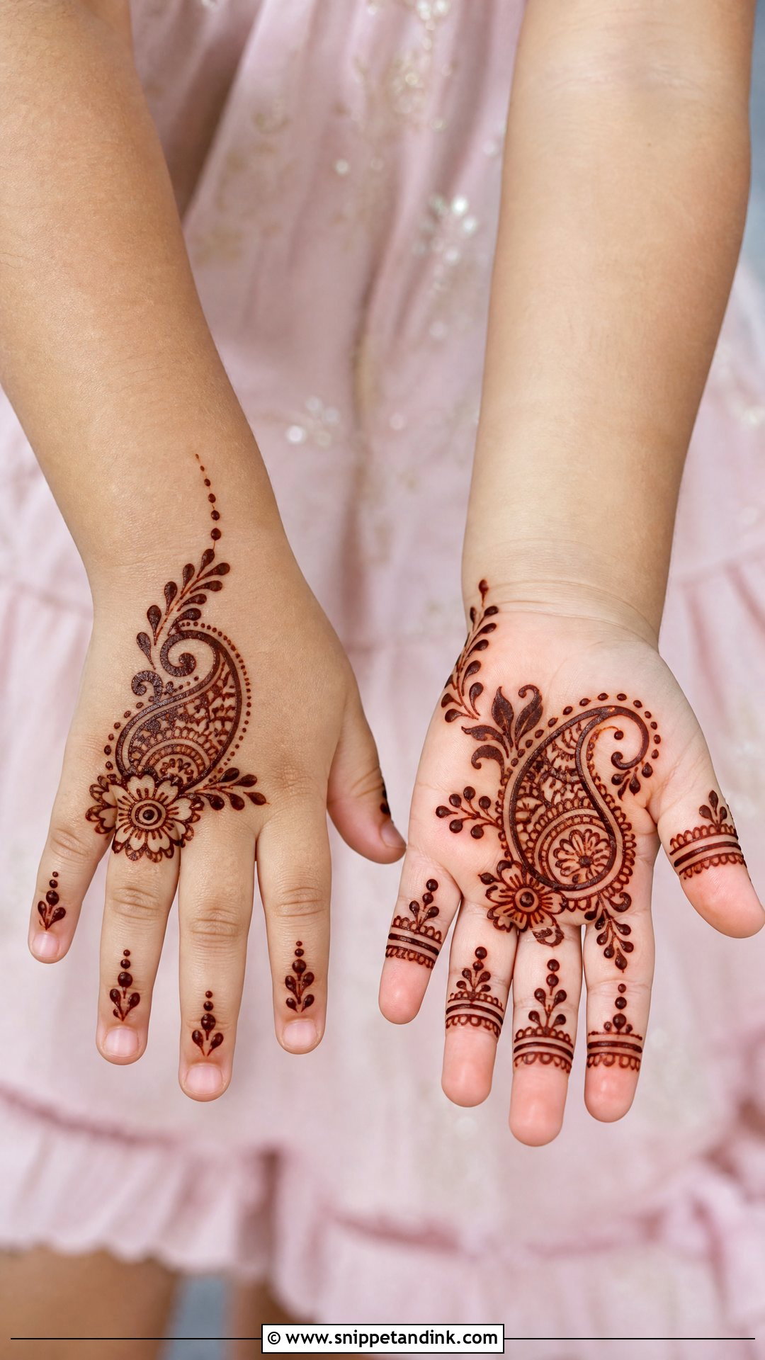 Baby Girl Paisley Mehndi Design - Snippet and Ink - 30 Baby Girl Mehndi Design Ideas