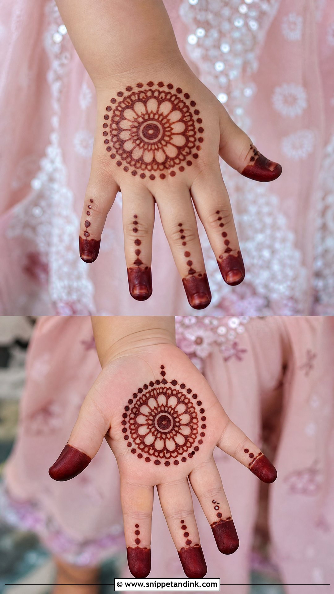 Baby Girl Round Mehndi Design - Snippet and Ink - 30 Baby Girl Mehndi Design Ideas