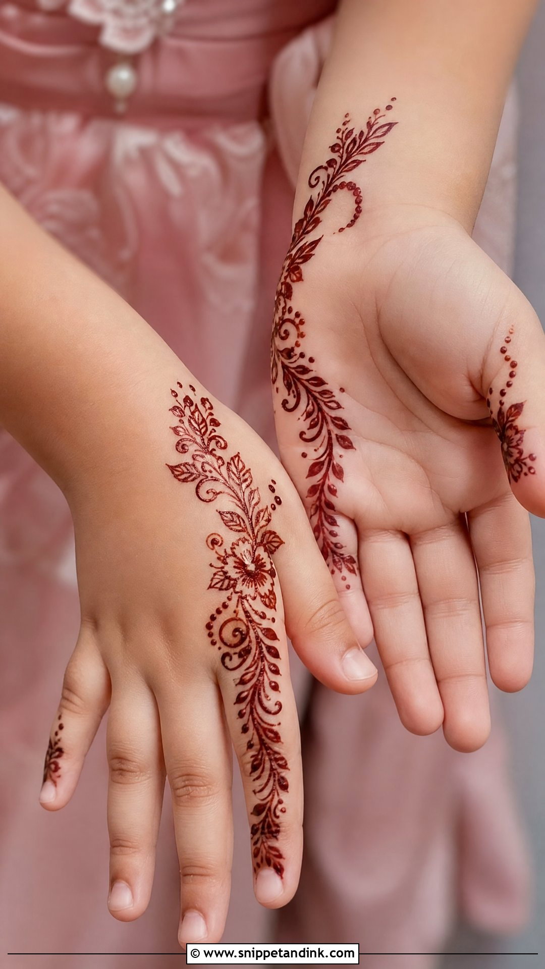 Baby Girl Side Hand Mehndi Design - Snippet and Ink - 30 Baby Girl Mehndi Design Ideas