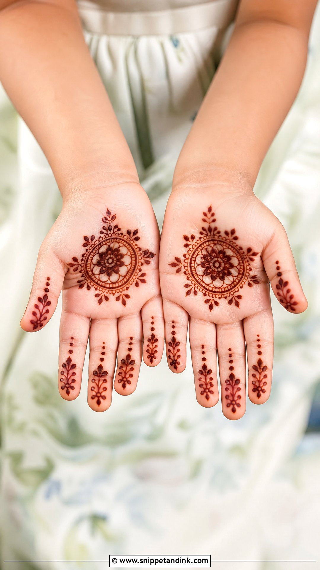 Baby Girl Simple Palm Mehndi Design - Snippet and Ink - 30 Baby Girl Mehndi Design Ideas