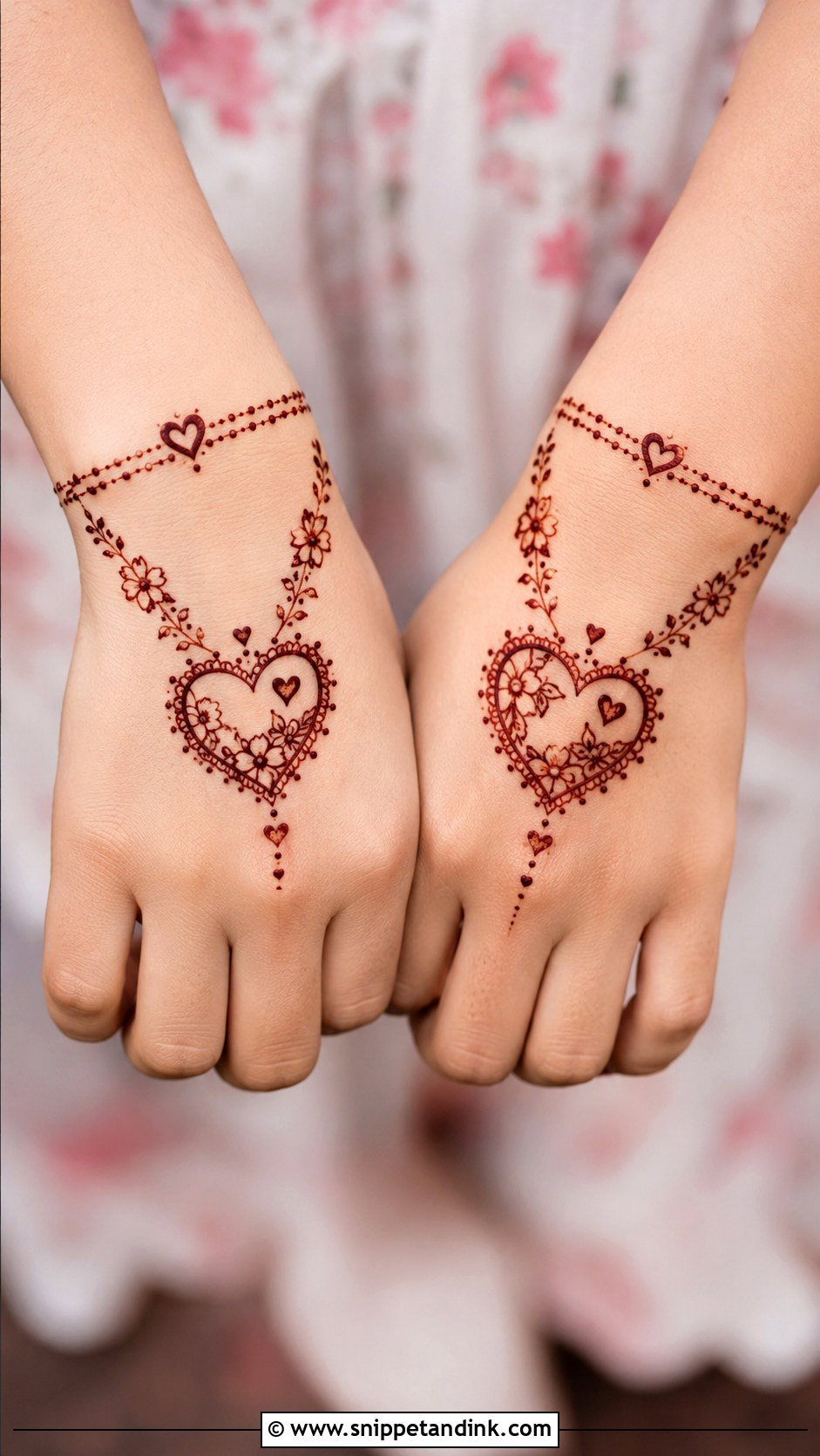 Baby Heart Mehndi Design - Snippet and Ink - 35 Baby Mehndi Design Ideas