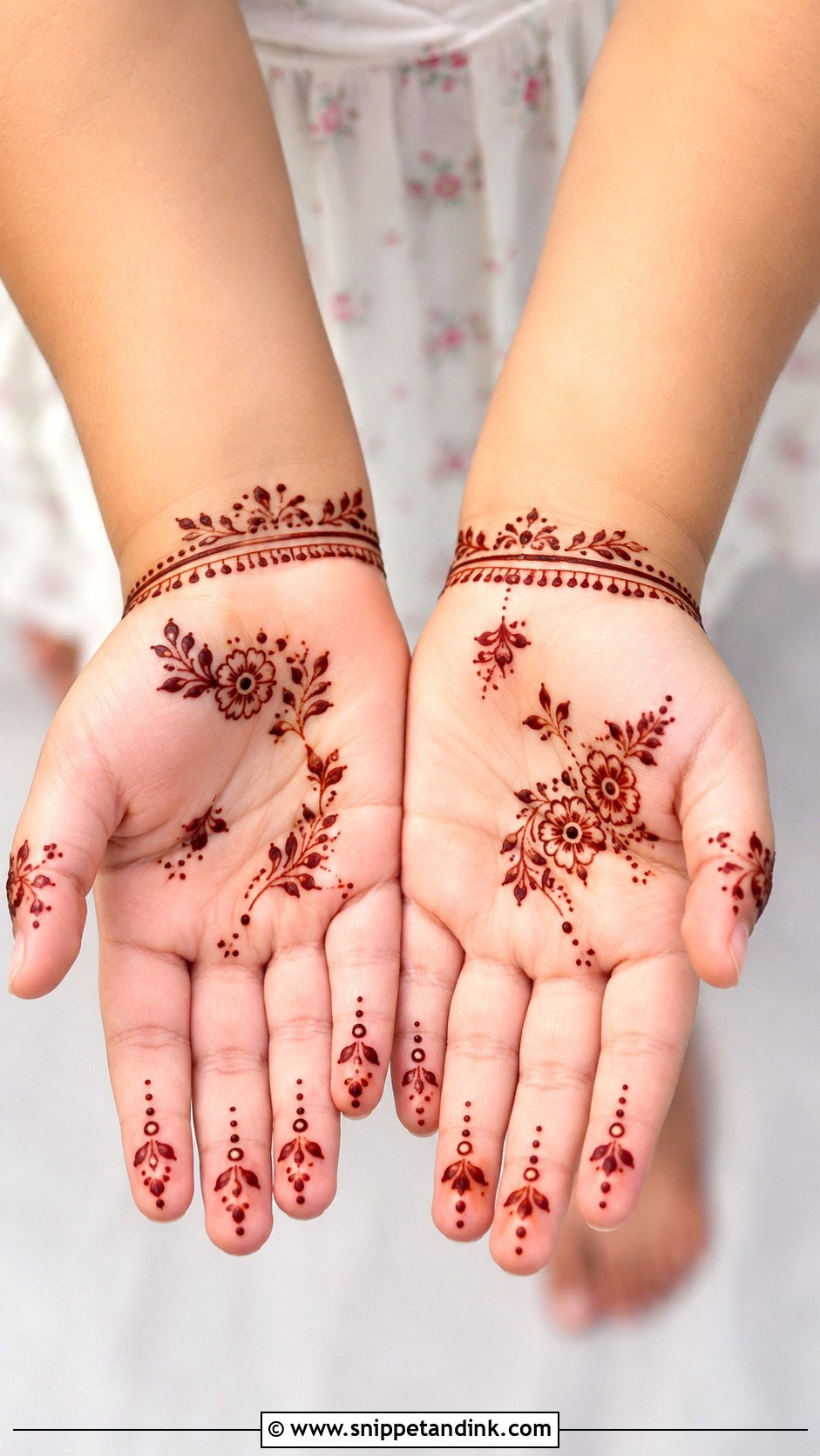 Baby Minimal Mehndi Design - Snippet and Ink - 35 Baby Mehndi Design Ideas