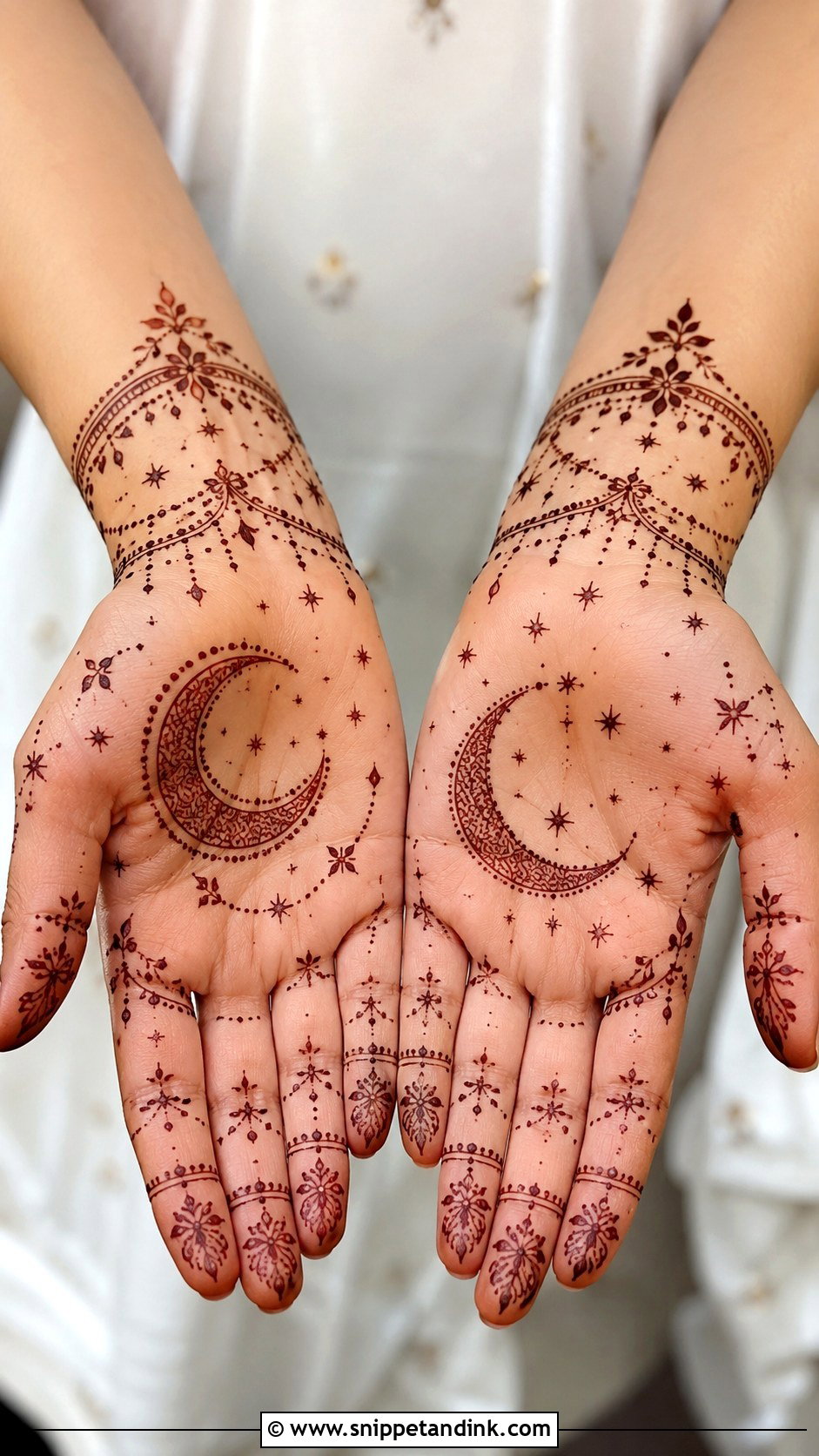 Baby Moon Mehndi Design - Snippet and Ink - 35 Baby Mehndi Design Ideas