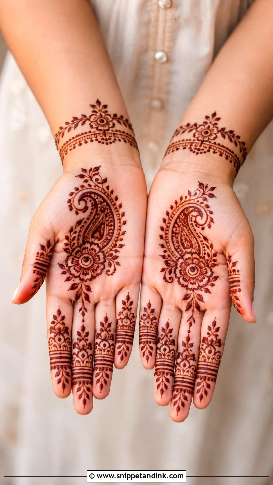 Baby Paisley Mehndi Design - Snippet and Ink - 35 Baby Mehndi Design Ideas