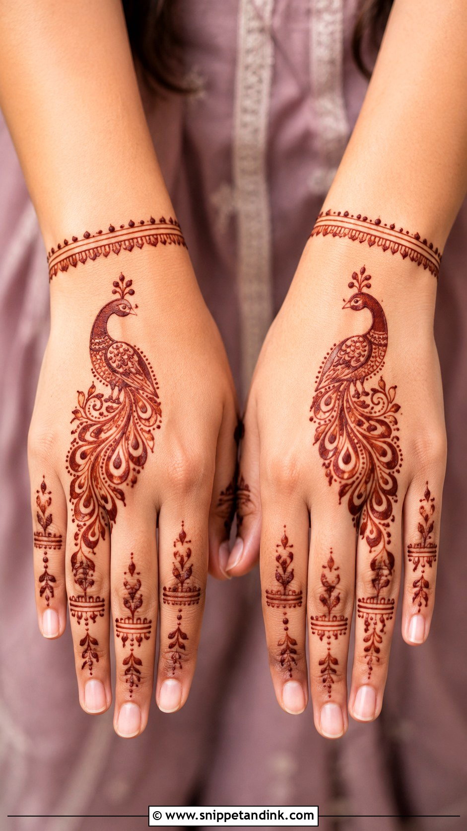 Baby Peacock Mehndi Design - Snippet and Ink - 35 Baby Mehndi Design Ideas