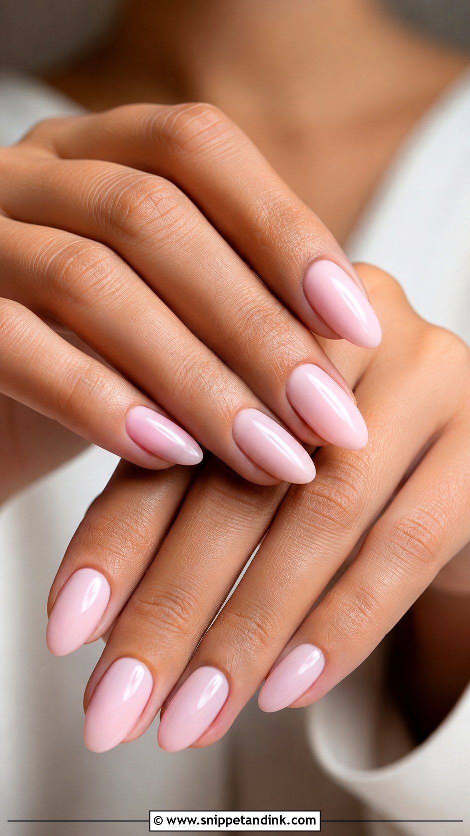 Baby Pink Almond Wedding Nails - Snippet and Ink - 20 Baby Pink Wedding Nails