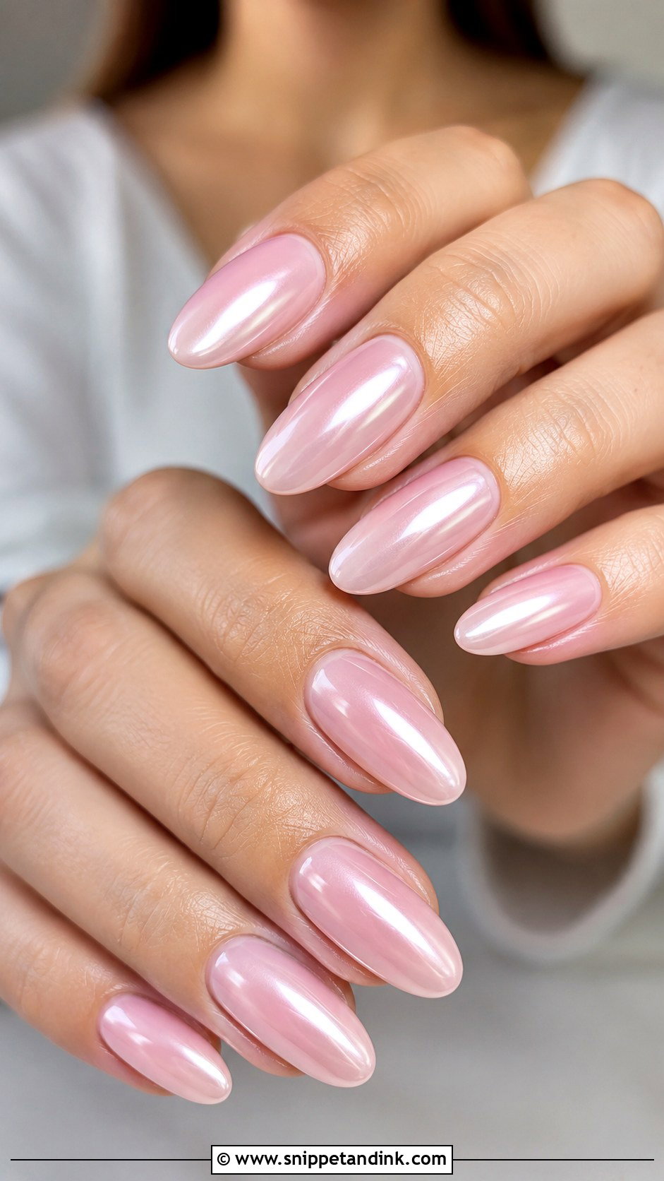 Baby Pink Chrome Marriage Nails - Snippet and Ink - 30 Marriage Nails