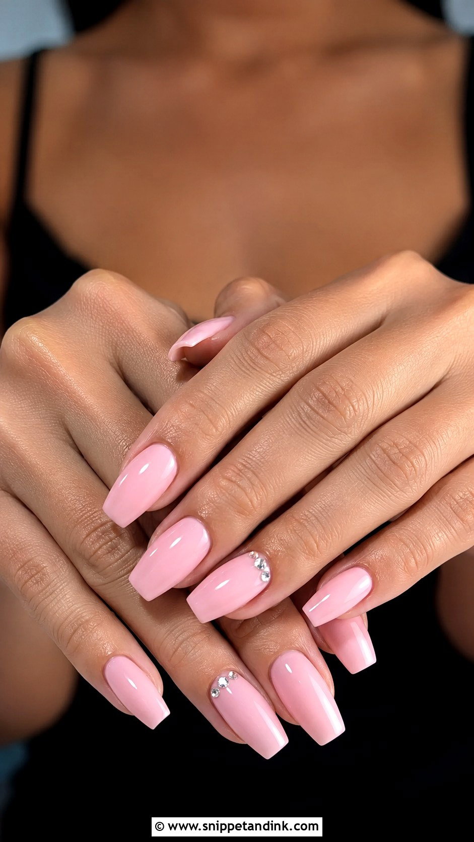 Baby Pink Coffin Nail Extensions - Snippet and Ink - 20 Pink Nail Extension Designs for Wedding