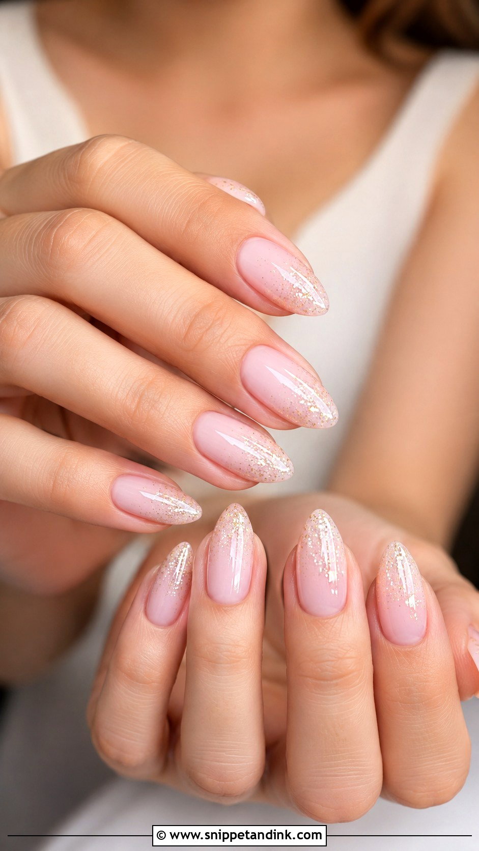 Baby Pink Glitter Wedding Nails - Snippet and Ink - 20 Baby Pink Wedding Nails