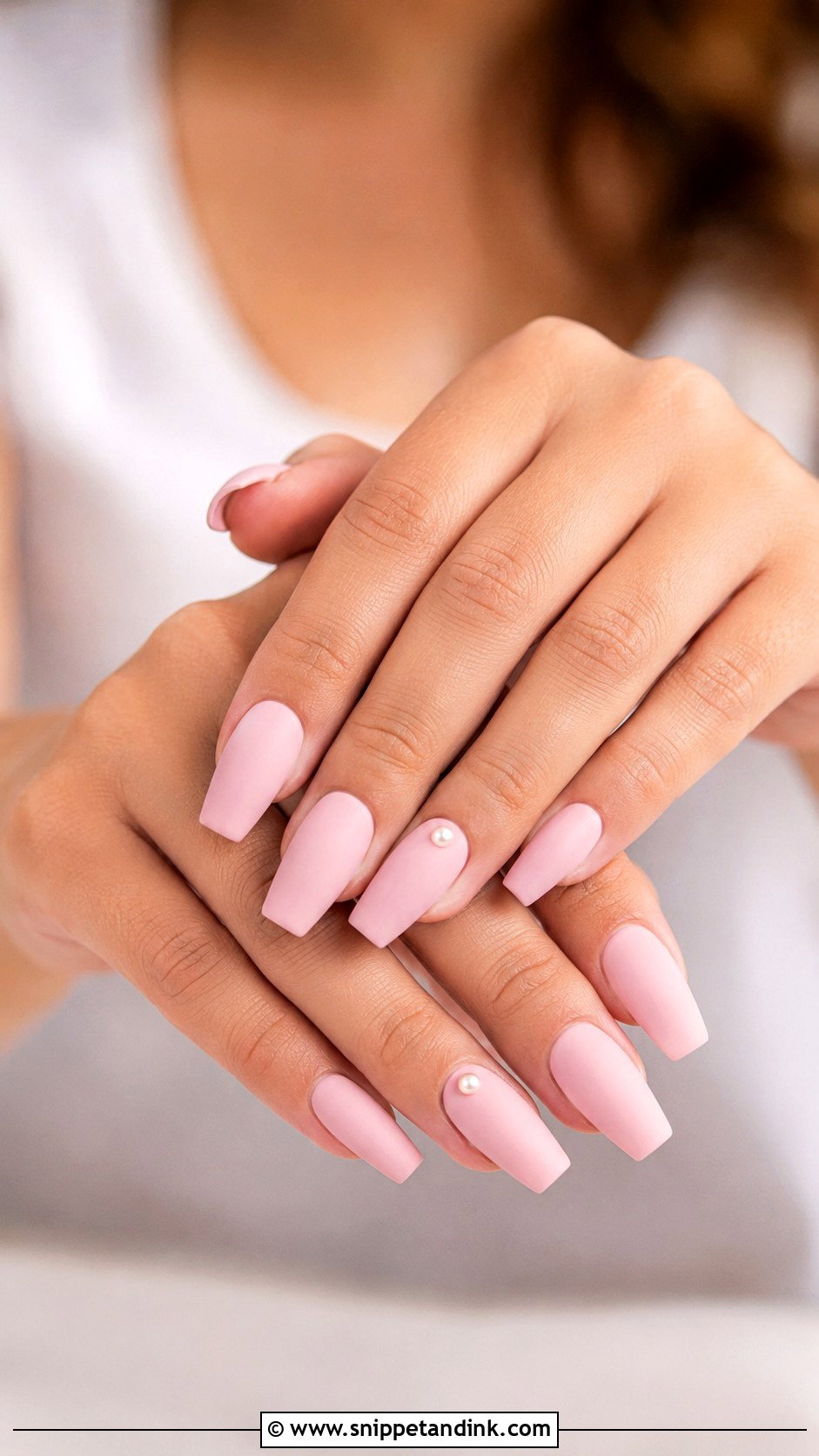 Baby Pink Matte Wedding Nails - Snippet and Ink - 20 Baby Pink Wedding Nails