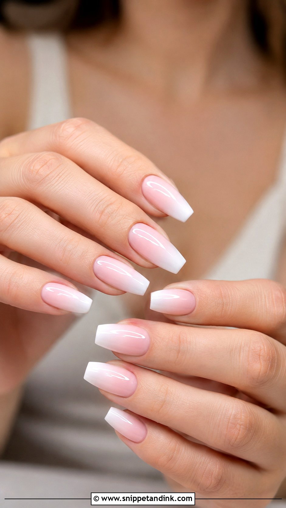 Baby Pink Ombre Wedding Nails - Snippet and Ink - 20 Baby Pink Wedding Nails
