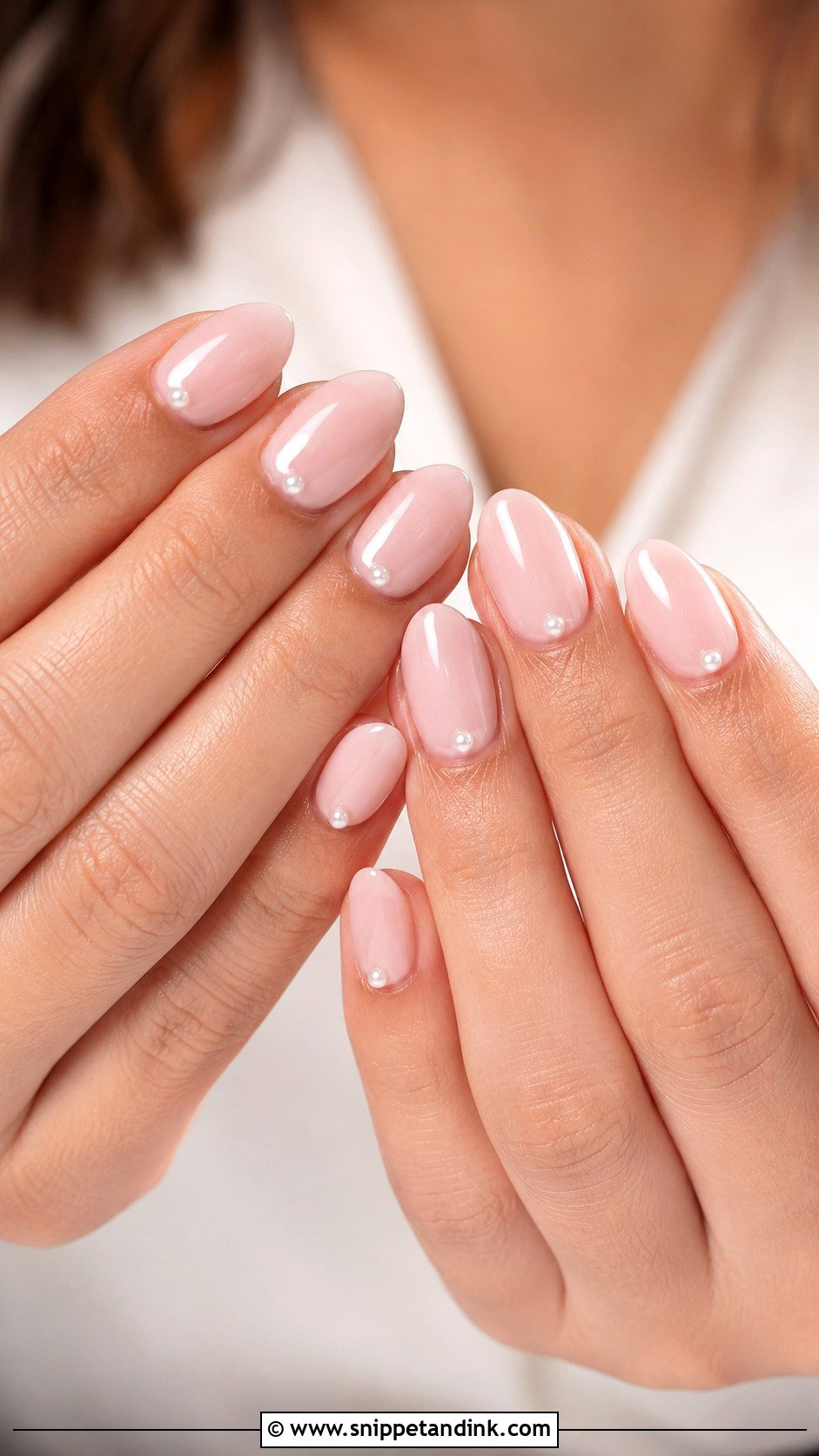 Baby Pink Pearl Wedding Nails - Snippet and Ink - 20 Baby Pink Wedding Nails