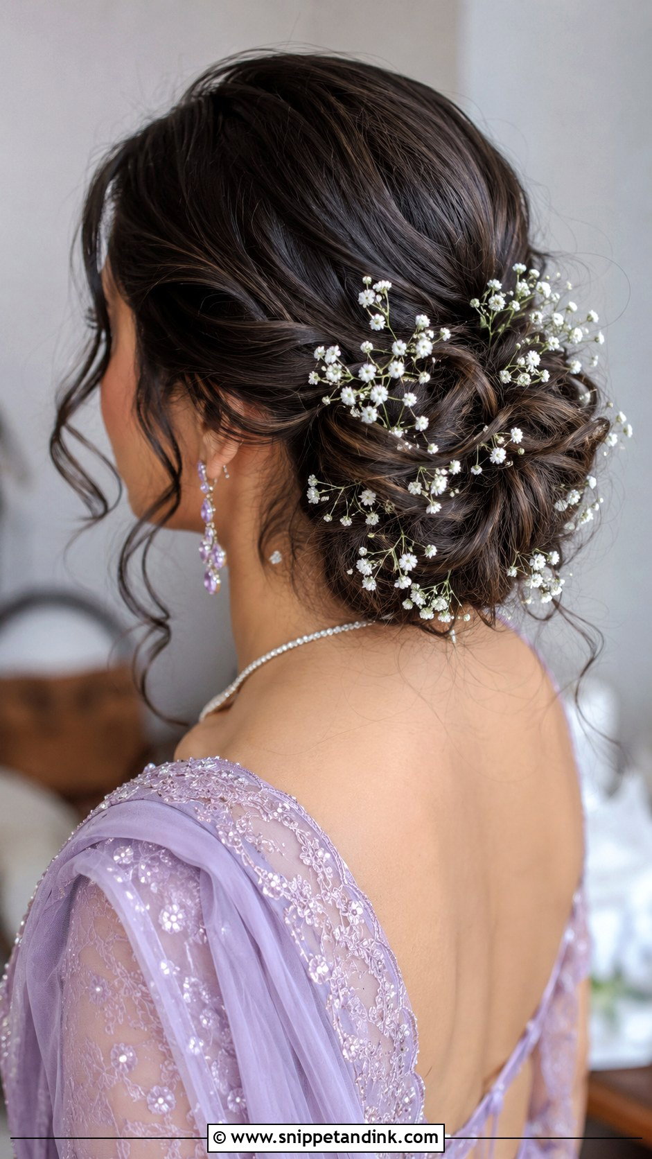 Babys Breath Bun - Snippet and Ink - 25 Indian Bridal Hair Buns