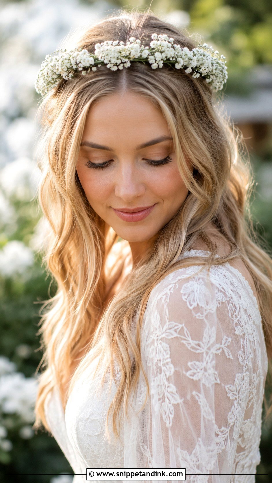Babys Breath Flower Crown - Snippet and Ink - 25 Wedding Hair Flowers
