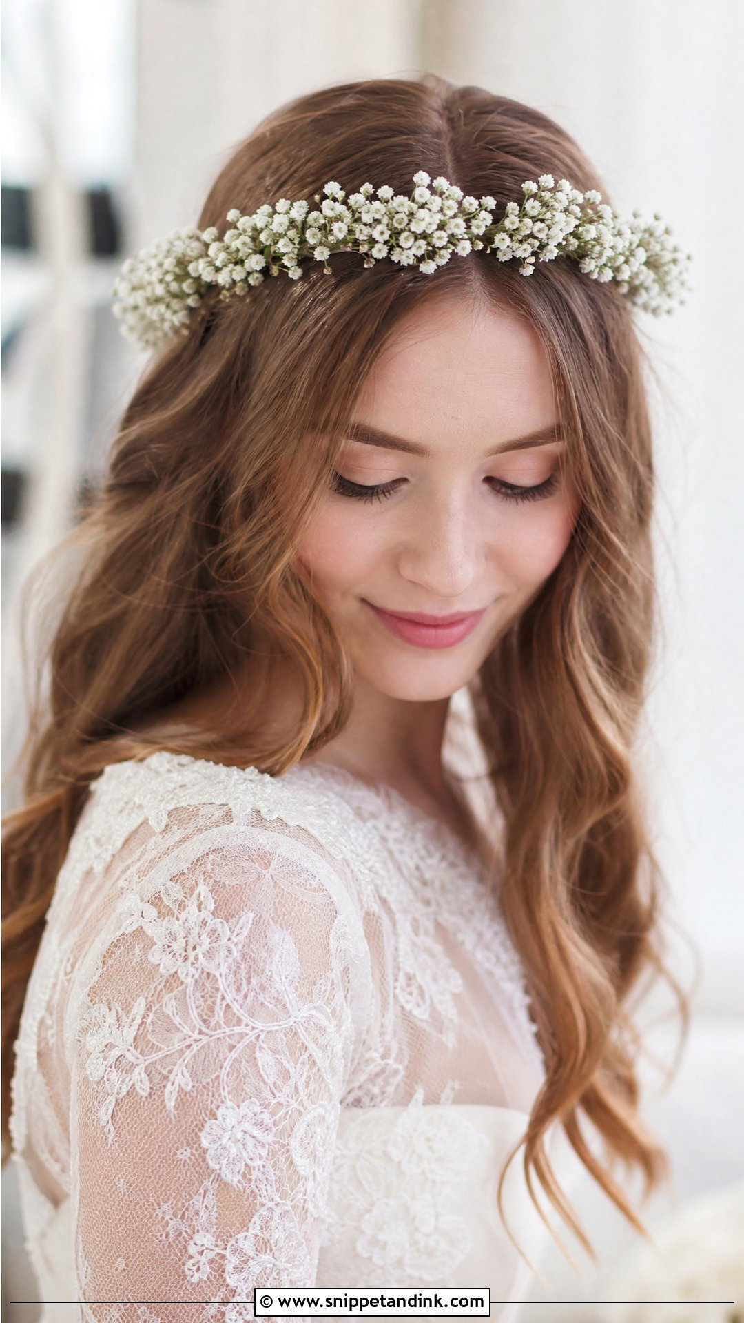 Babys Breath Flower Crown - Snippet and Ink - 20 Bridal Hair Flower Ideas