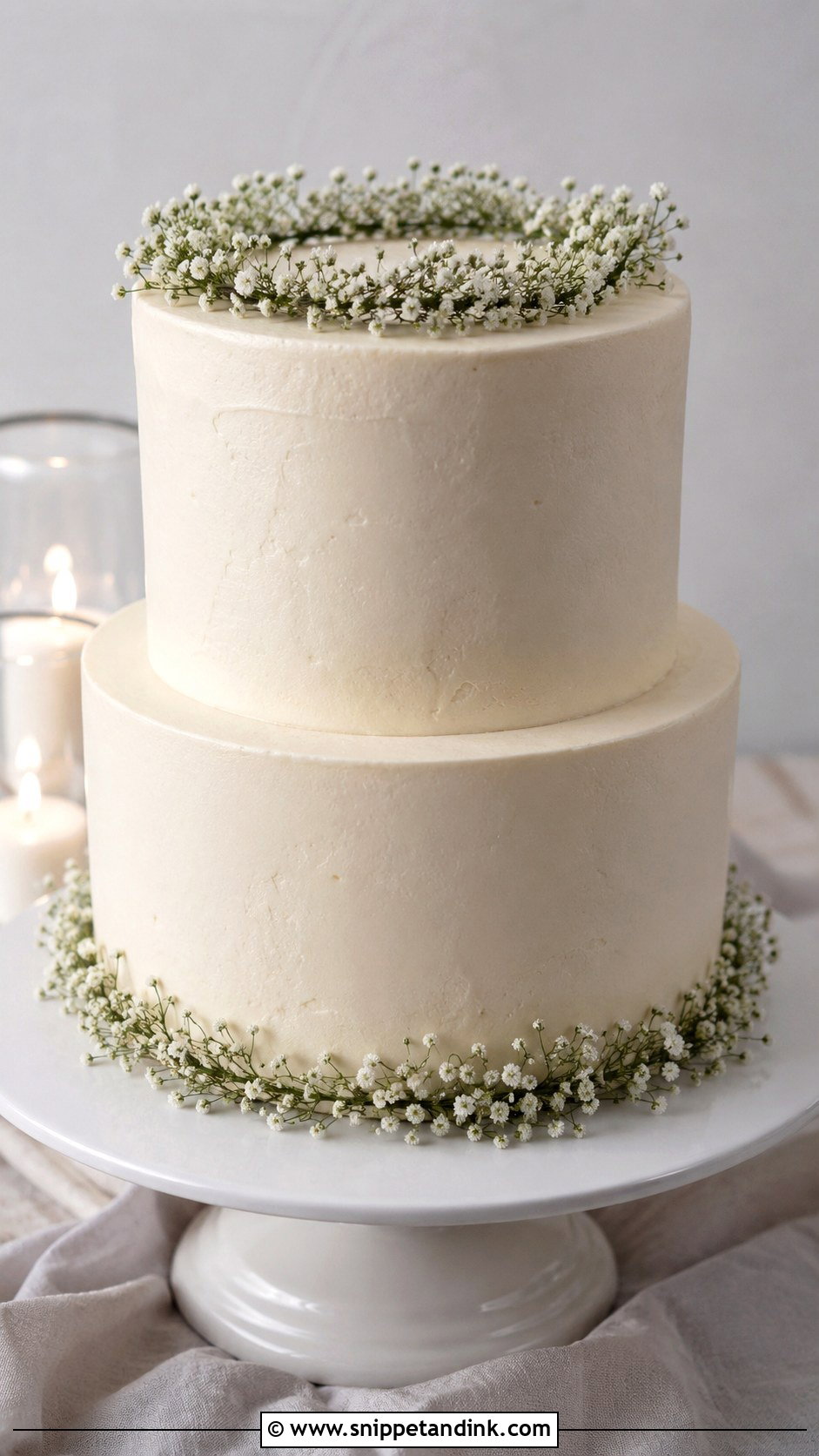 Babys Breath Wedding Cake - Snippet and Ink - 20 Simple Flower Cake Ideas for Wedding