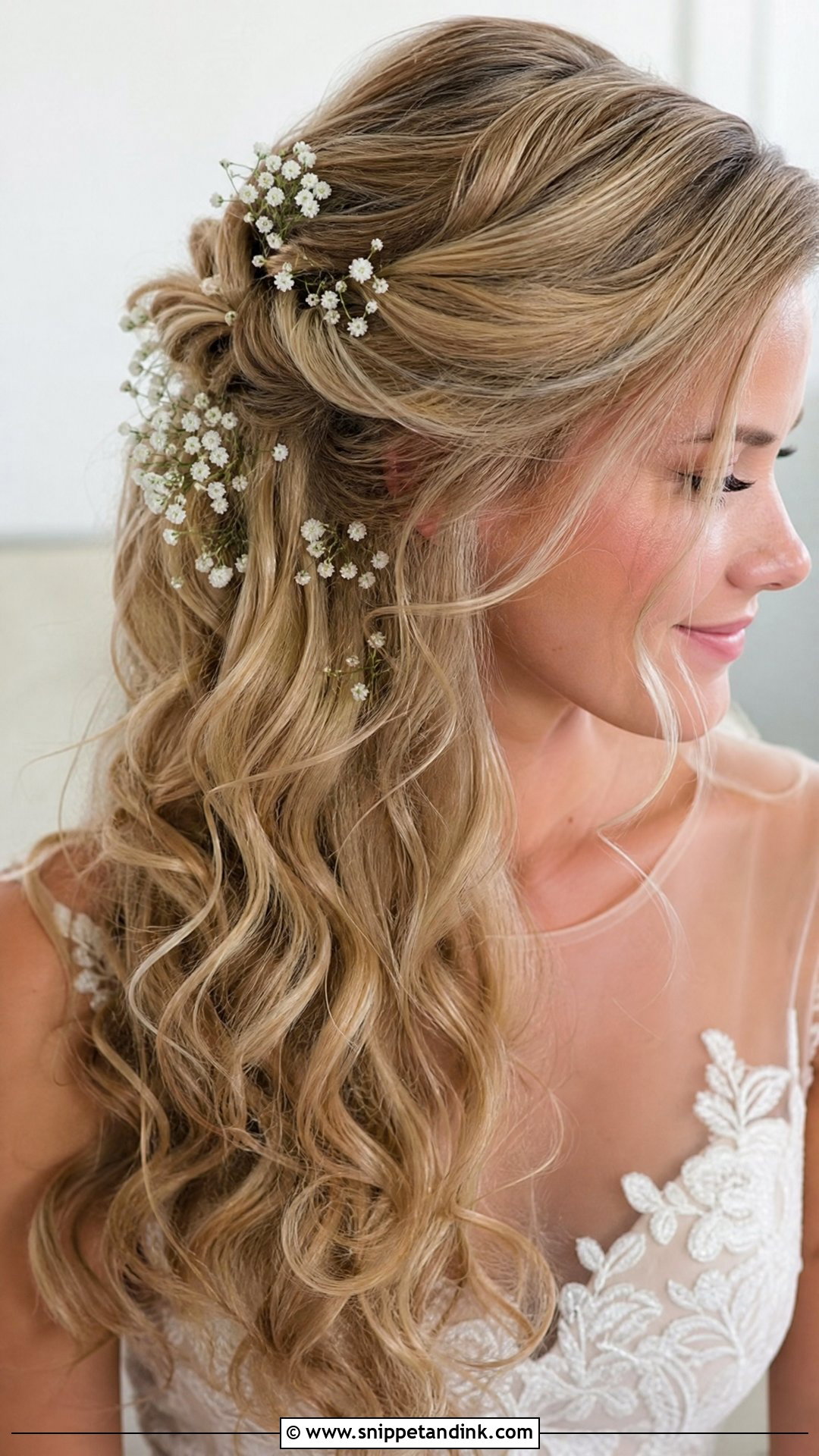 Babys Breath Wedding Hair - Snippet and Ink - 15 Bride Flower Hair Ideas