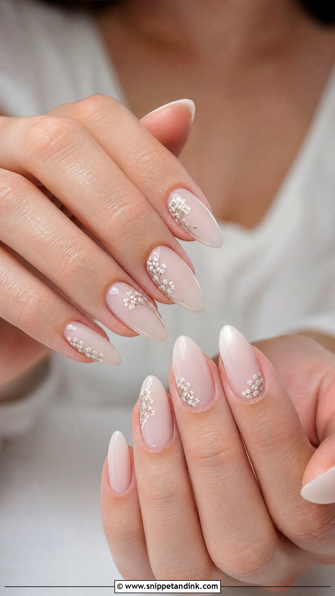 Babys Breath Wedding Nails - Snippet and Ink - 20 Wildflower Wedding Nails