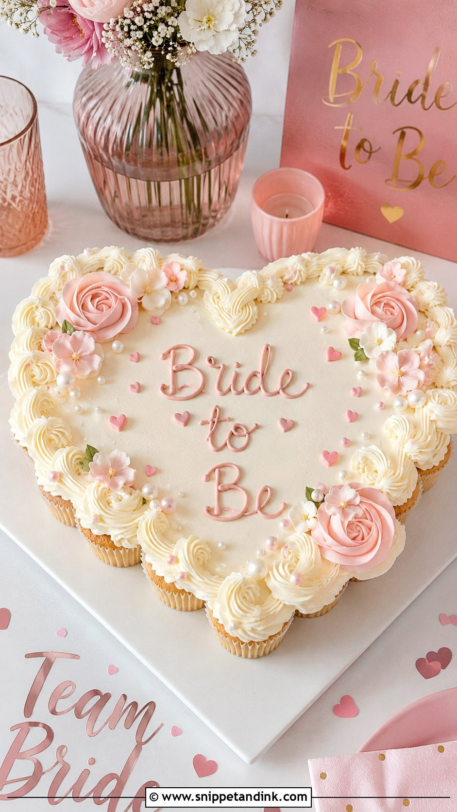 Bachelorette Cupcake Cake - Snippet and Ink - 20 Bachelorette Cake Ideas for Wedding