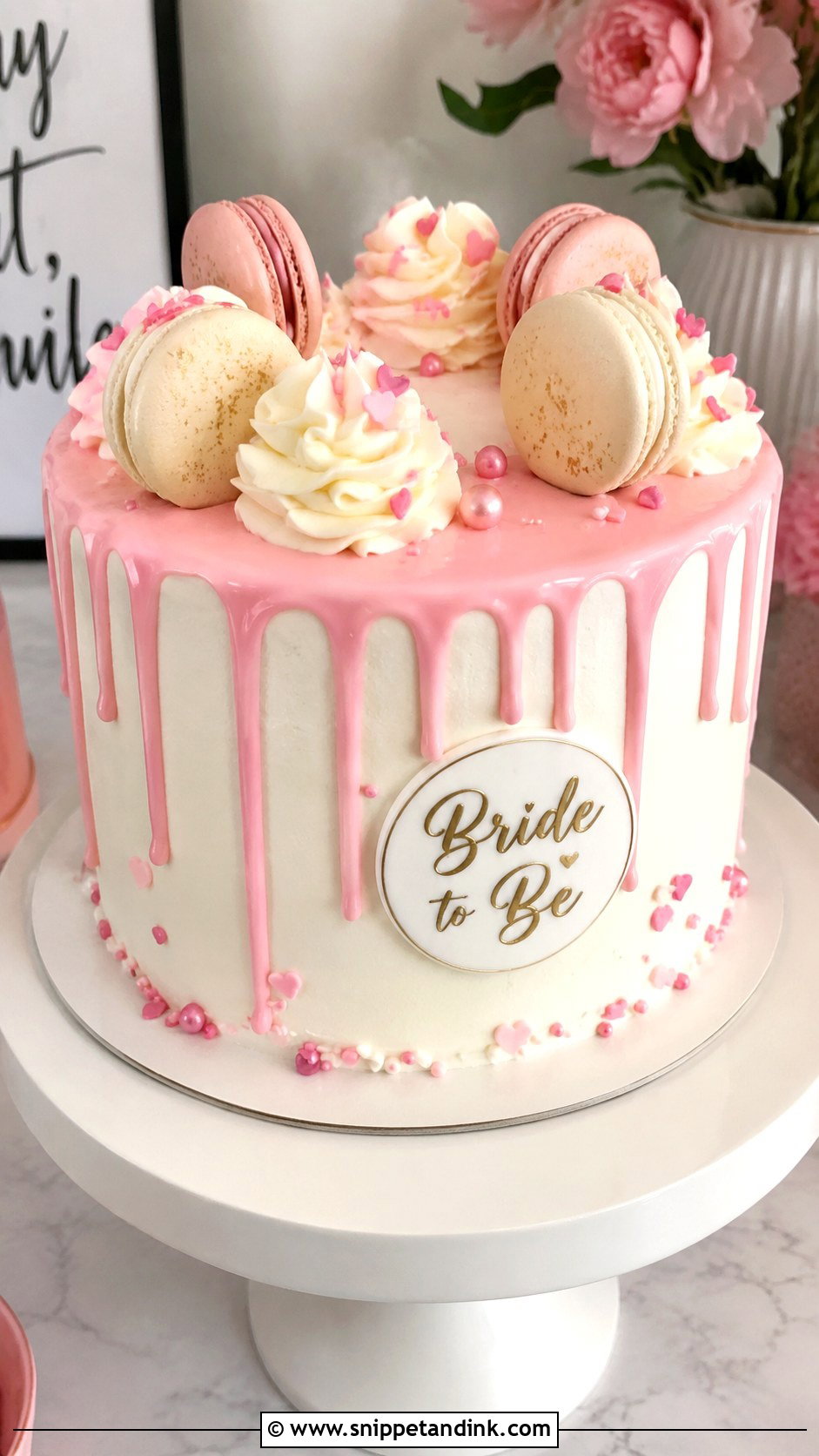 Bachelorette Drip Cake - Snippet and Ink - 20 Bachelorette Cake Ideas for Wedding