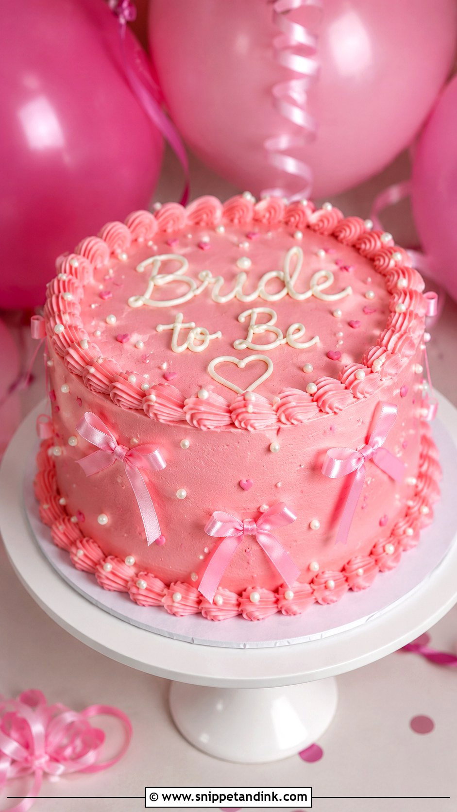 Bachelorette Pink Cake - Snippet and Ink - 20 Bachelorette Cake Ideas for Wedding