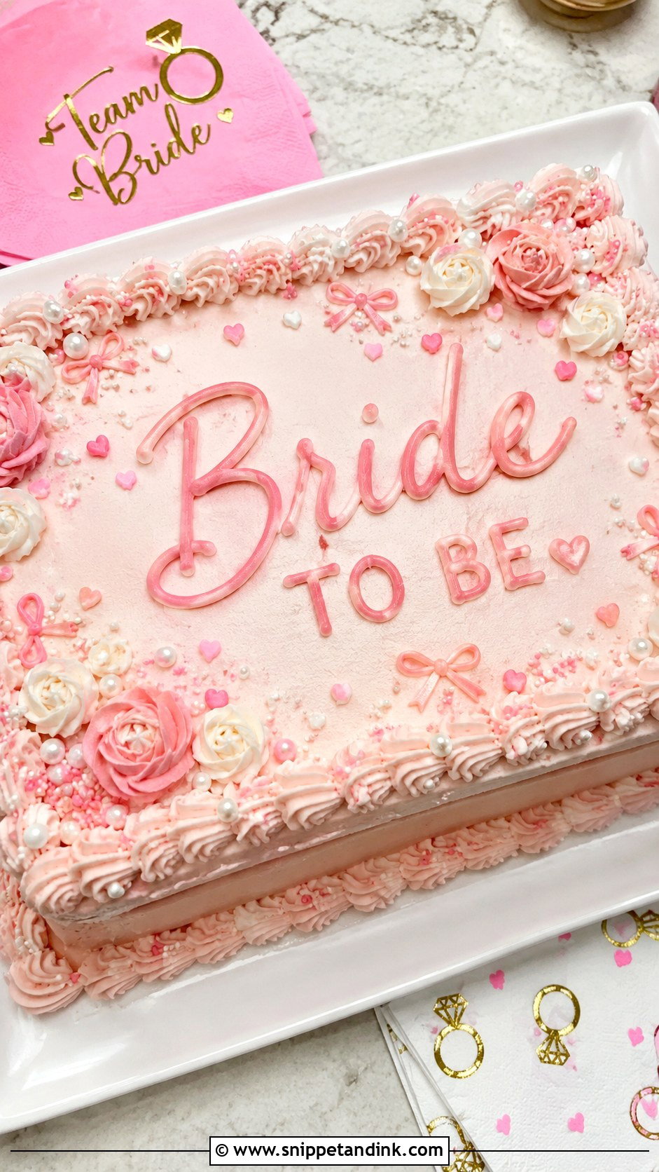 Bachelorette Sheet Cake - Snippet and Ink - 20 Bachelorette Cake Ideas for Wedding