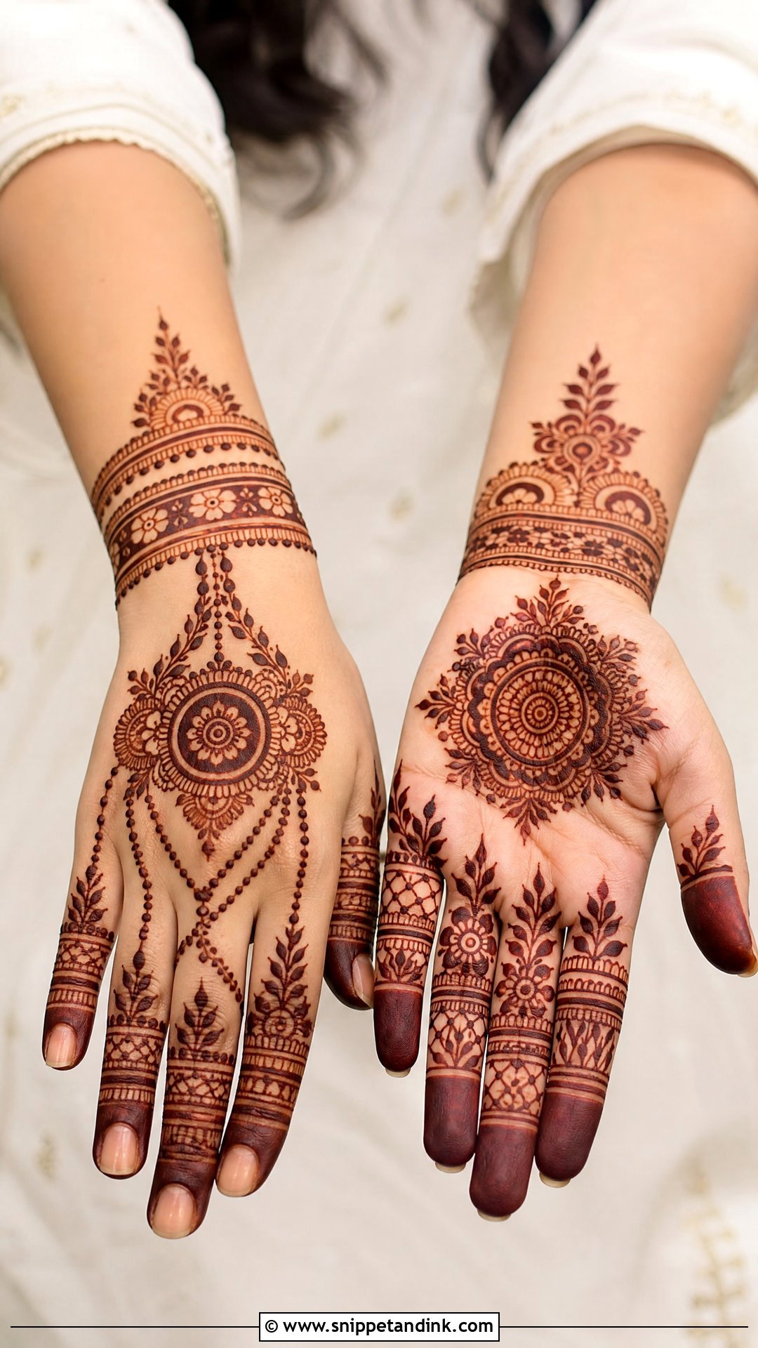 Back And Palm Mehndi Design - Snippet and Ink - 35 Palm Mehndi Design Ideas