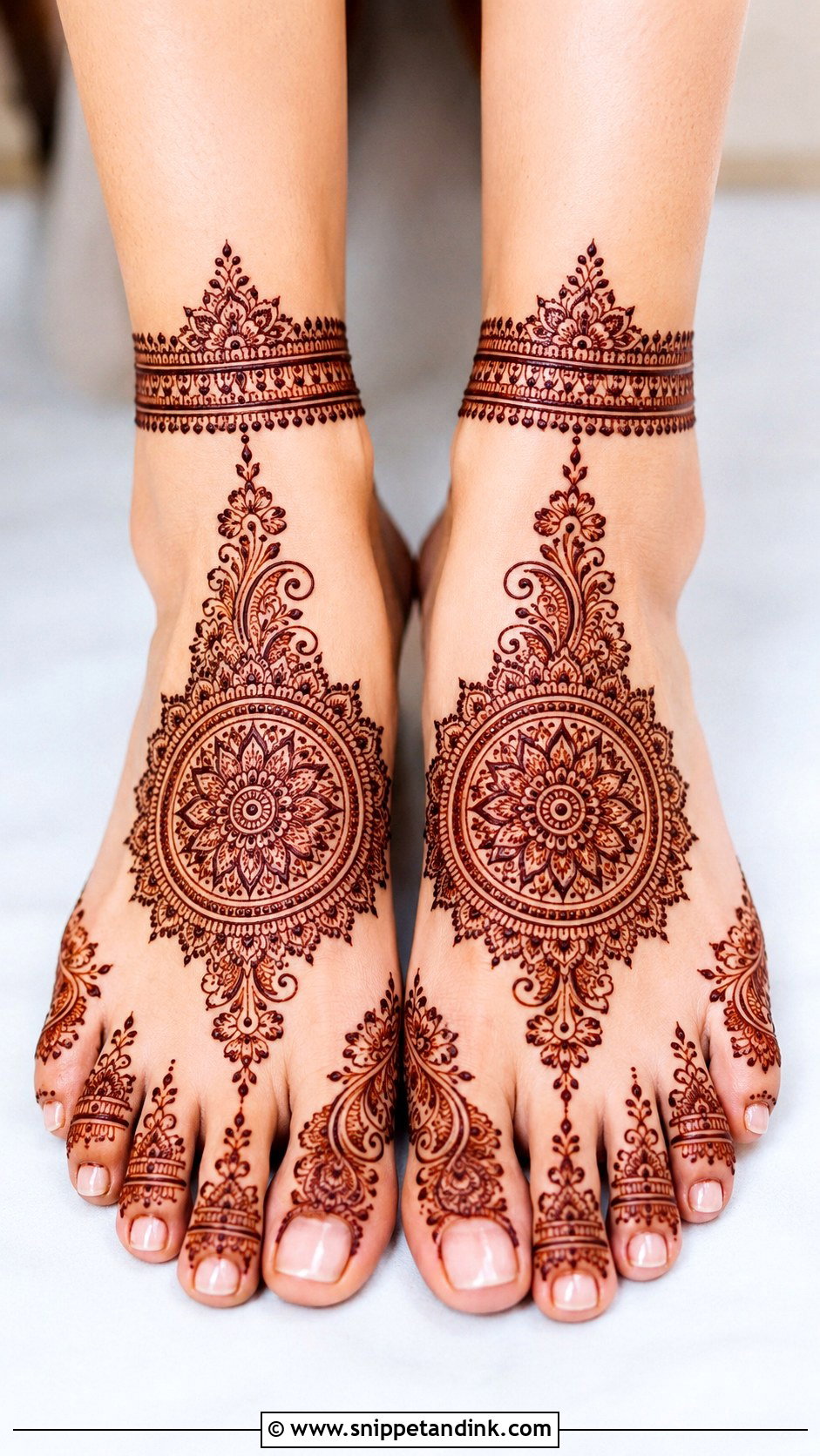Back Feet Mehndi Design - Snippet and Ink - 35 Feet Mehndi Designs
