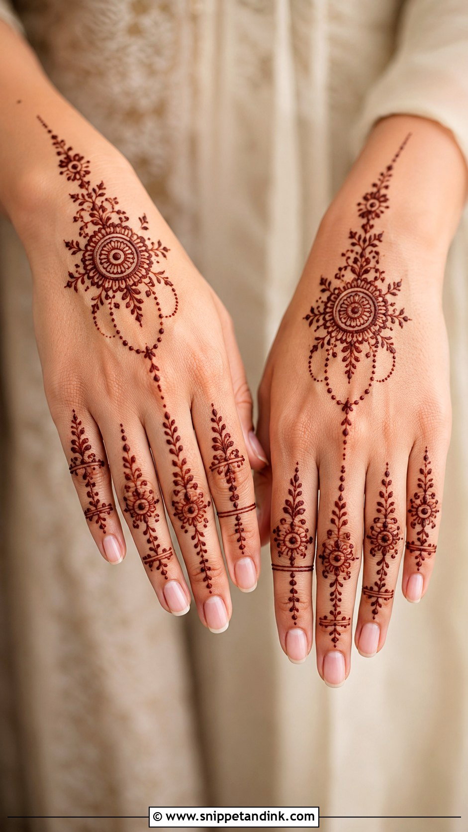 Back Finger Mehndi Design - Snippet and Ink - 35 Unique Fingers Mehndi Designs
