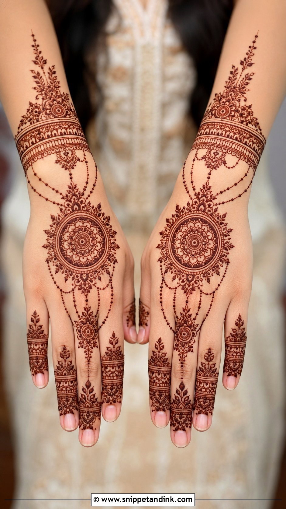 Back Full Hand Mehndi Design - Snippet and Ink - 35 Latest Full Hand Mehndi Designs