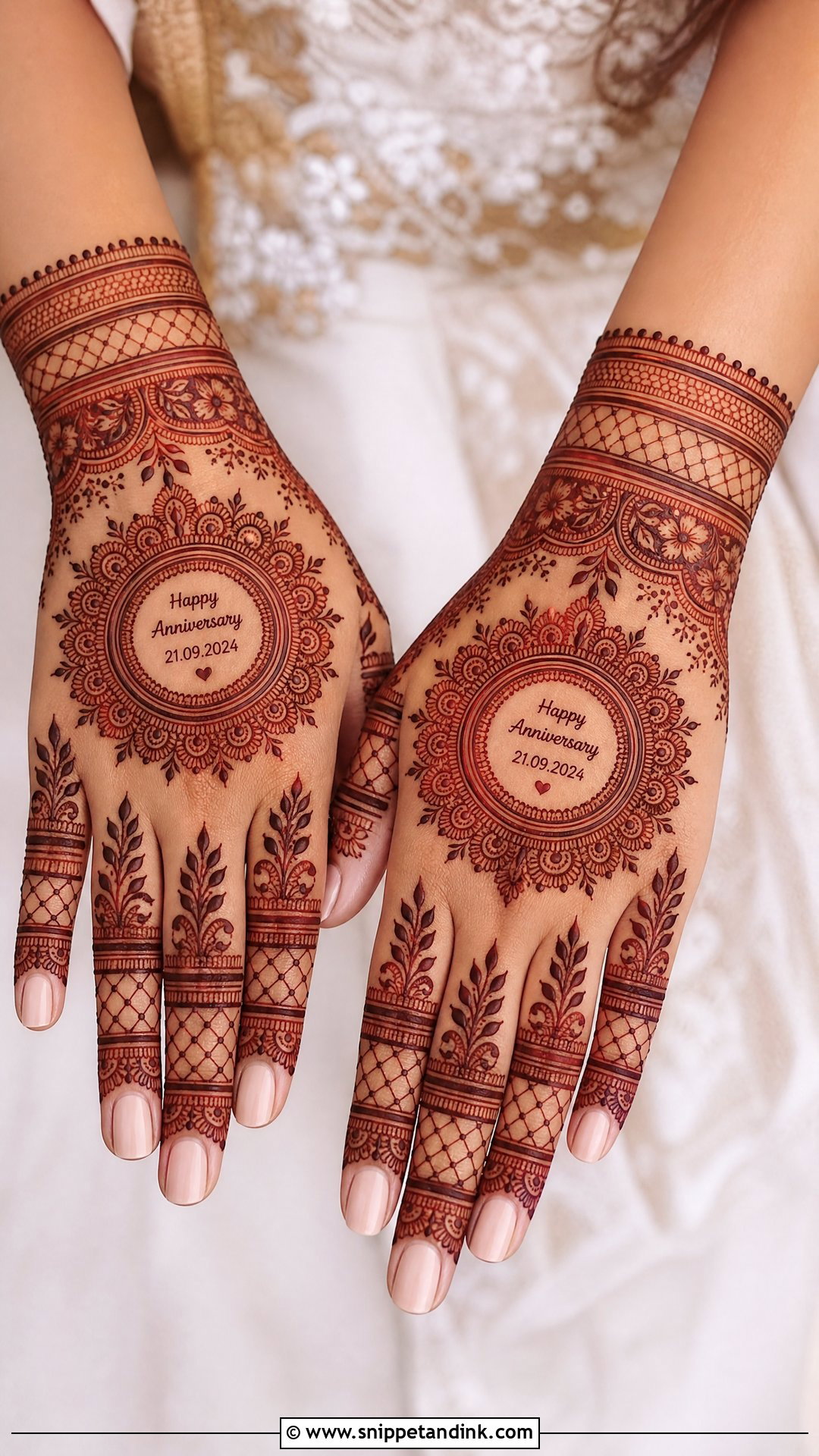 Back Hand Anniversary Mehndi Design - Snippet and Ink - 20 25 Anniversary Mehndi Design Ideas
