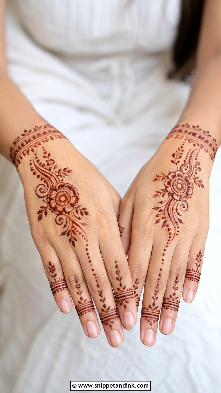 Back Hand Beginner Mehndi Design - Snippet and Ink - 30 Simple Easy Back Hand Mehndi Design Ideas
