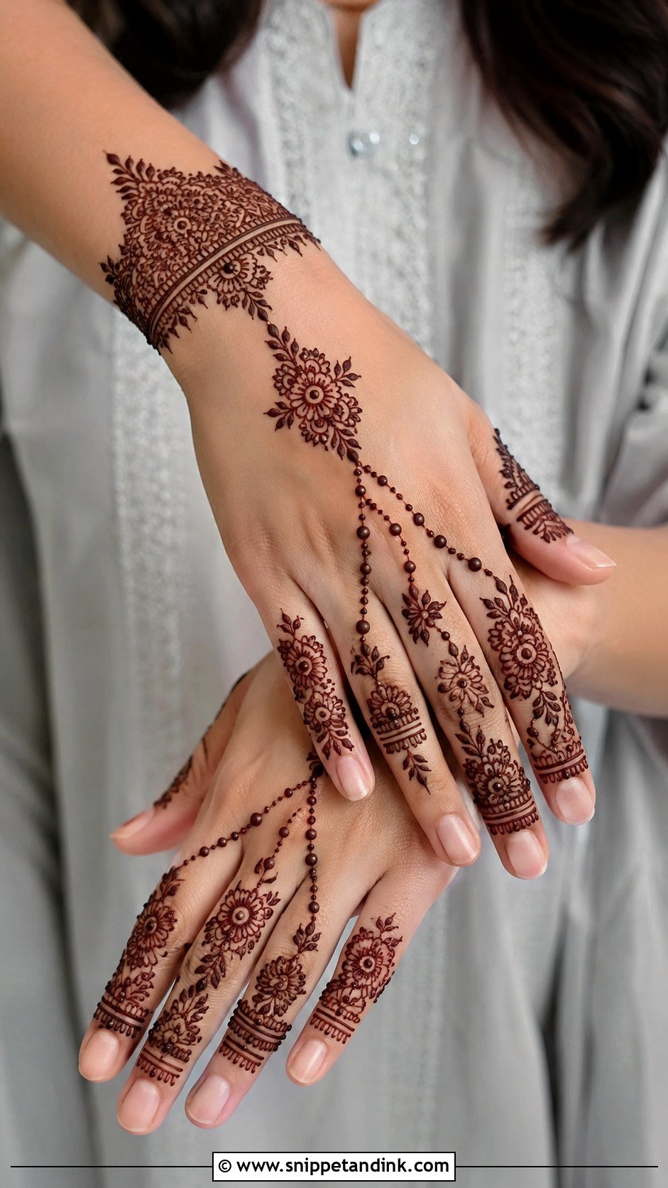 Back Hand Bracelet Mehndi Design - Snippet and Ink - 35 Trending Mehndi Designs