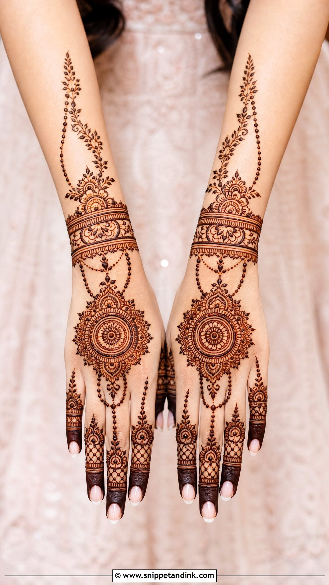 Back Hand Bridal Mehandi Design - Snippet and Ink - 30 Latest Bridal Mehandi Designs
