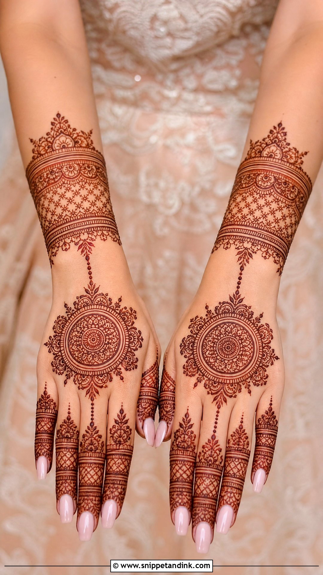 Back Hand Bridal Mehndi - Snippet and Ink - 25 Mehndi Bridal Look Ideas