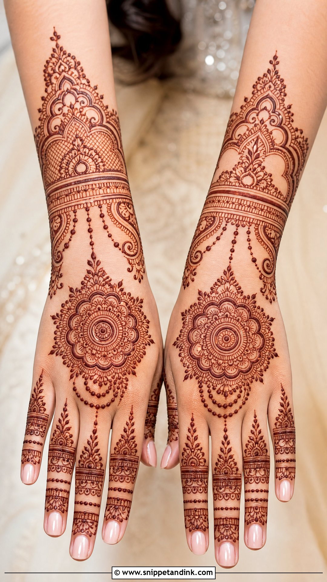 Back Hand Bridal Mehndi Design - Snippet and Ink - 20 Indian Wedding Mehndi Designs