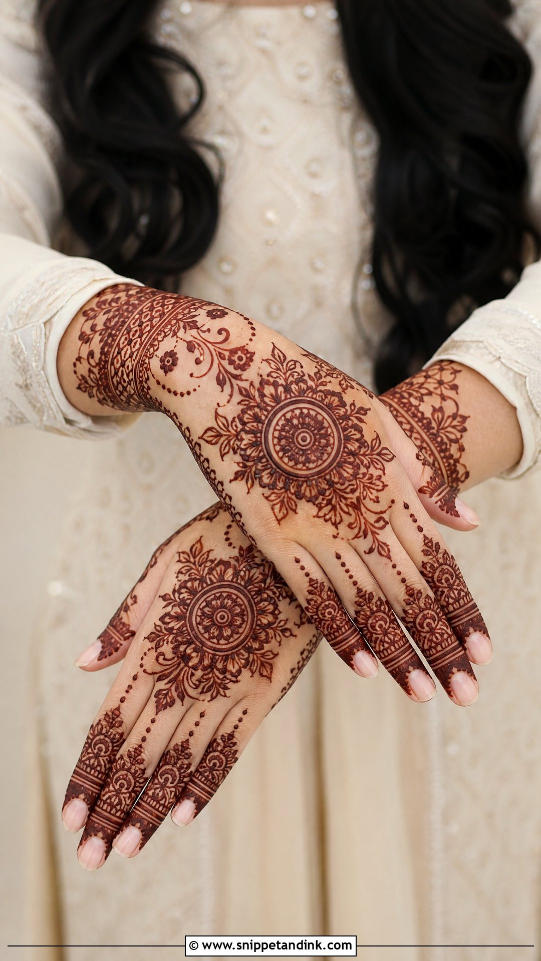 Back Hand Bridal Mehndi Design - Snippet and Ink - 20 New Unique Bridal Mehndi Designs