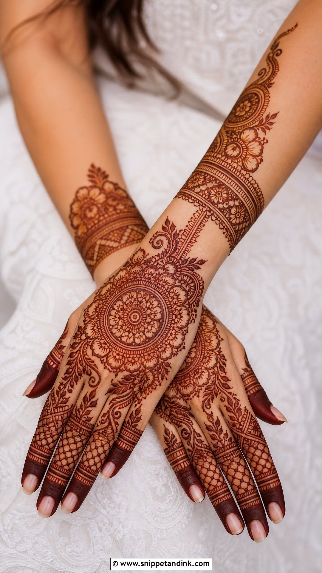 Back Hand Bridal Mehndi Design - Snippet and Ink - 20 Trending Bridal Mehndi Designs 2025