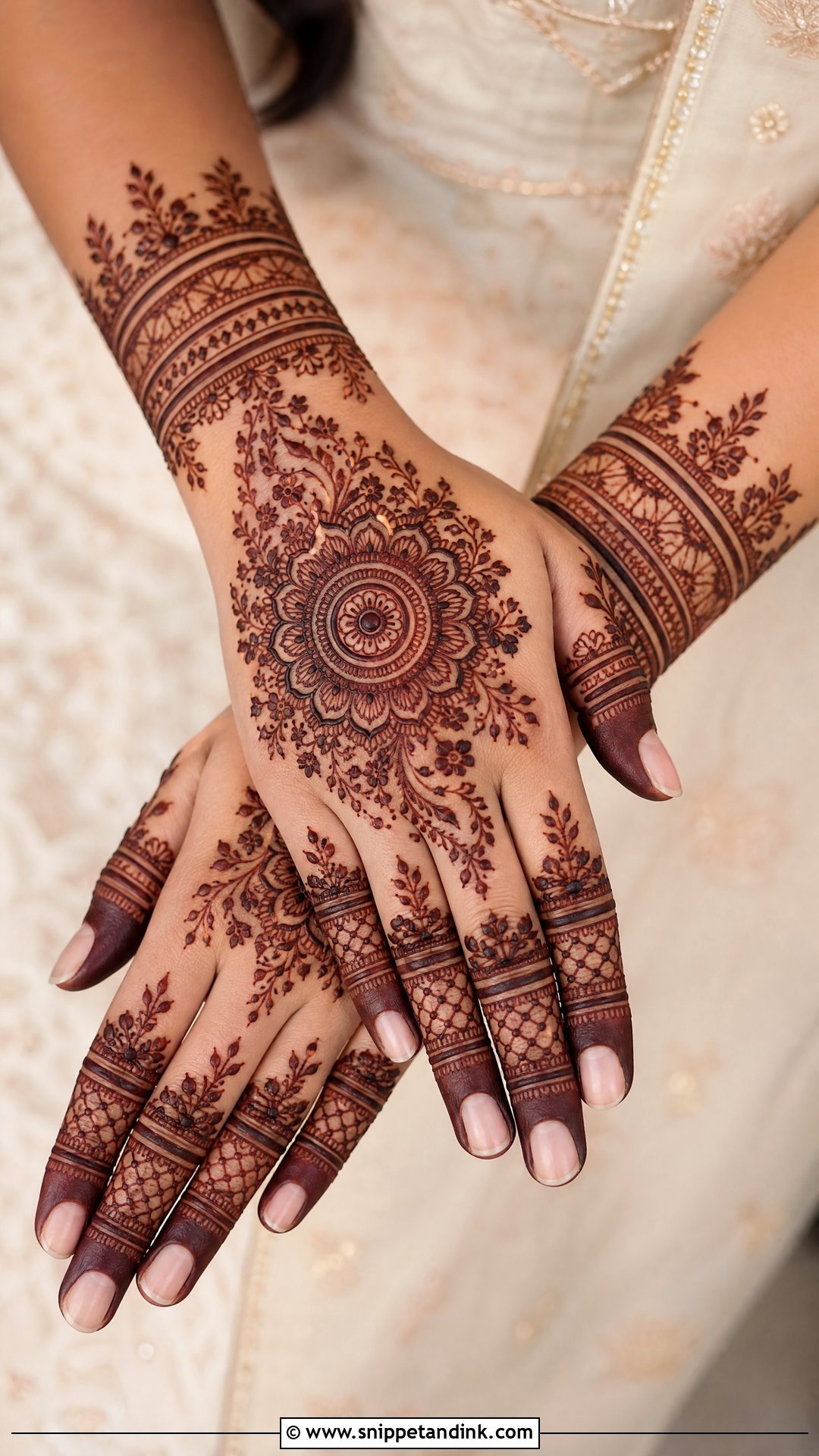 Back Hand Bridal Mehndi Design - Snippet and Ink - 25 Bridal Hand Mandhi Mehndi Design Ideas