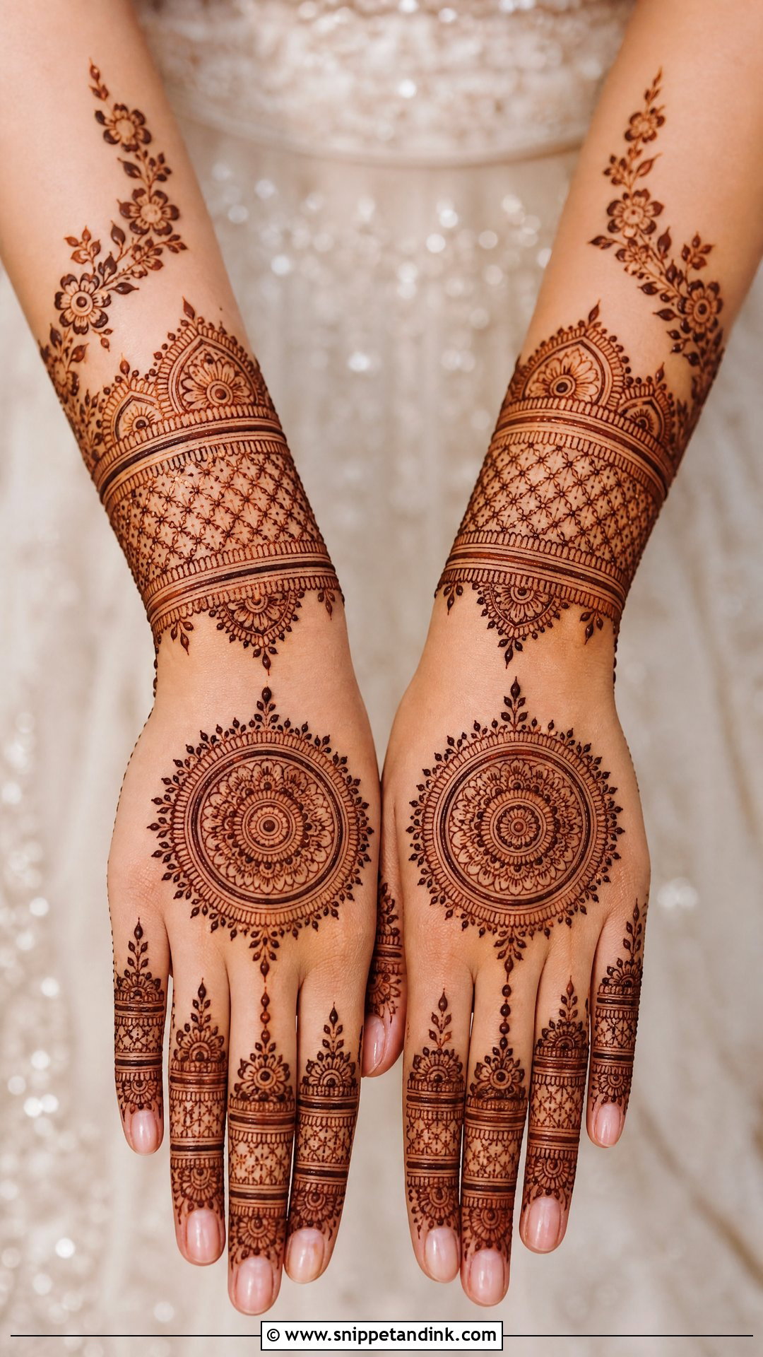 Back Hand Bridal Mehndi Design - Snippet and Ink - 25 Mehndi Designs for Marriage