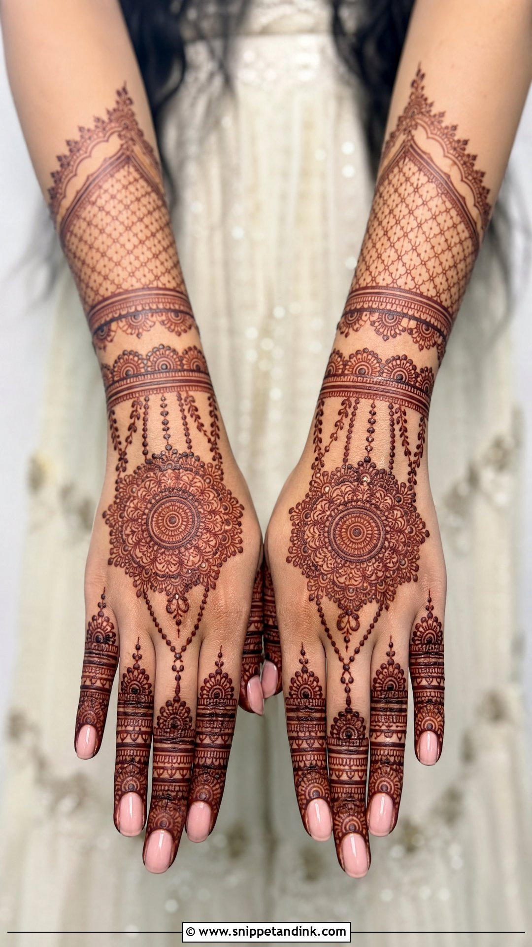 Back Hand Bridal Mehndi Design - Snippet and Ink - 25 Traditional Indian Bridal Mehndi Designs