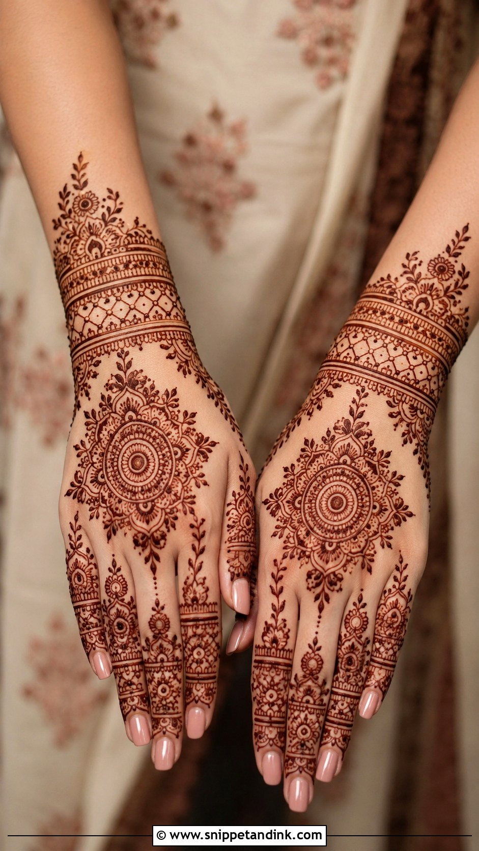 Back Hand Bridal Mehndi Design - Snippet and Ink - 30 Latest Unique Bridal Mehndi Designs