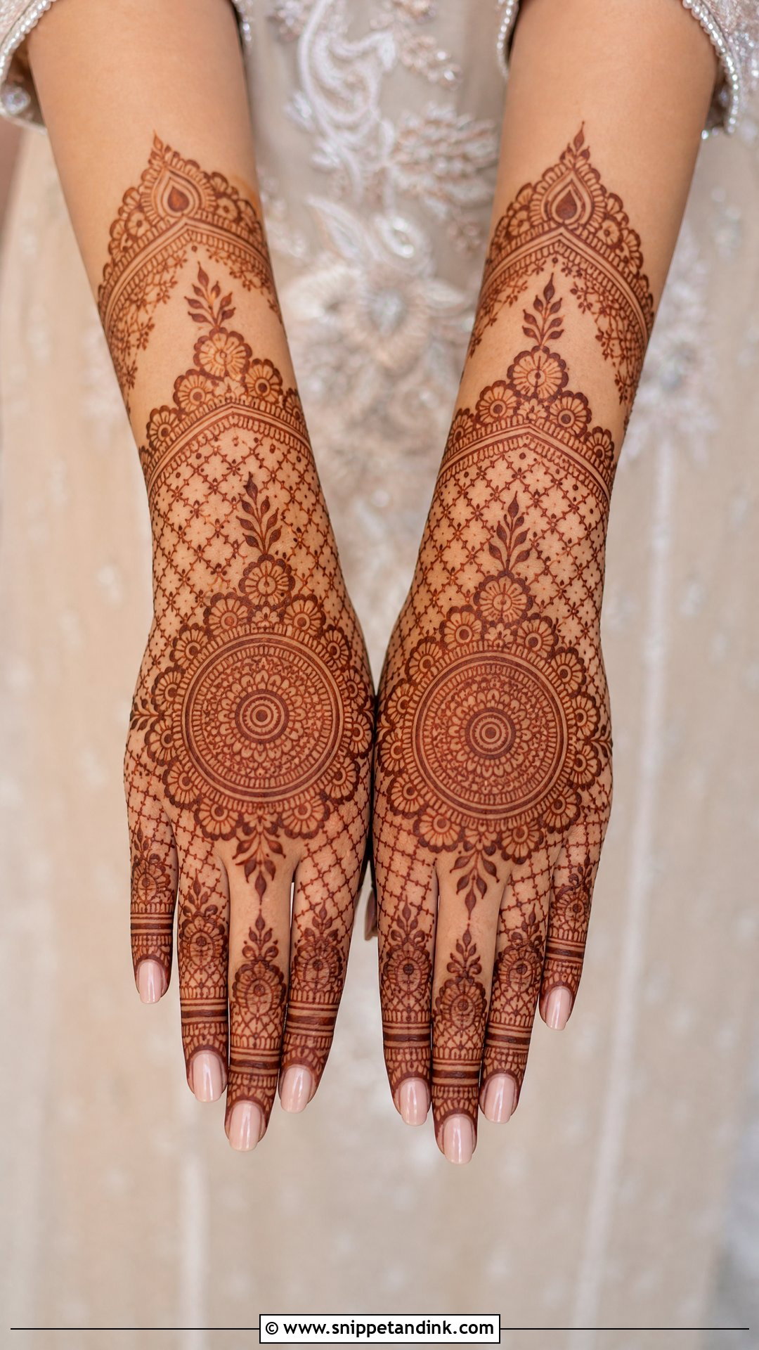 Back Hand Bridal Mehndi Design - Snippet and Ink - 30 Mehndi Designs for Bride
