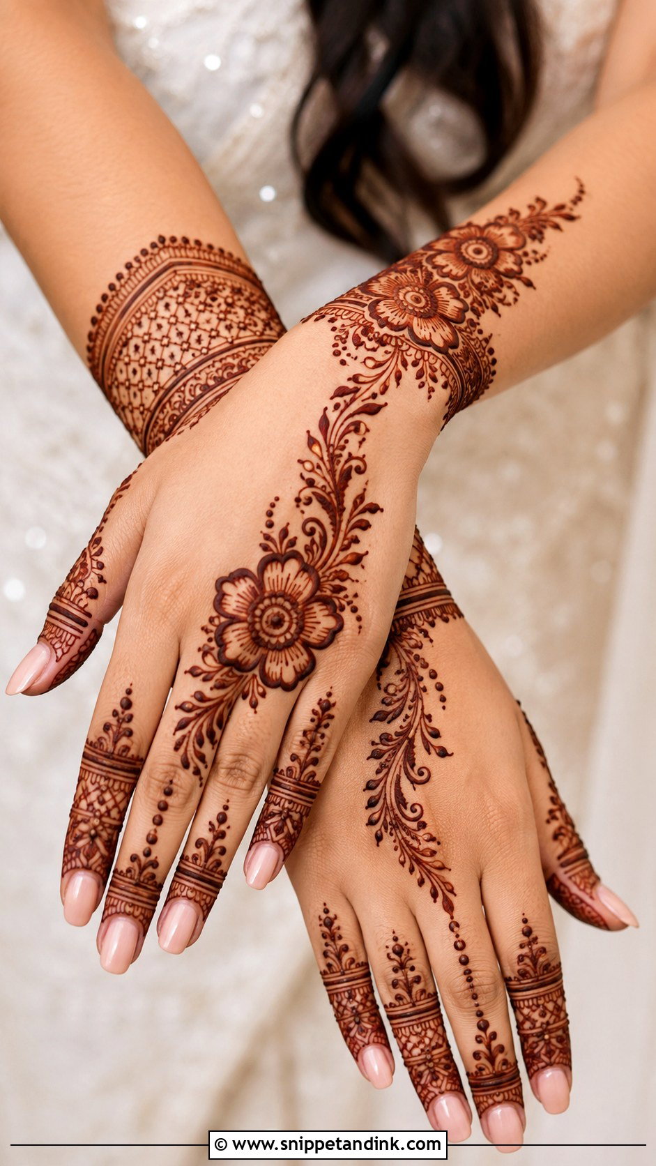 Back Hand Bridal Mehndi Design - Snippet and Ink - 35 Latest Bridal Mehndi Designs
