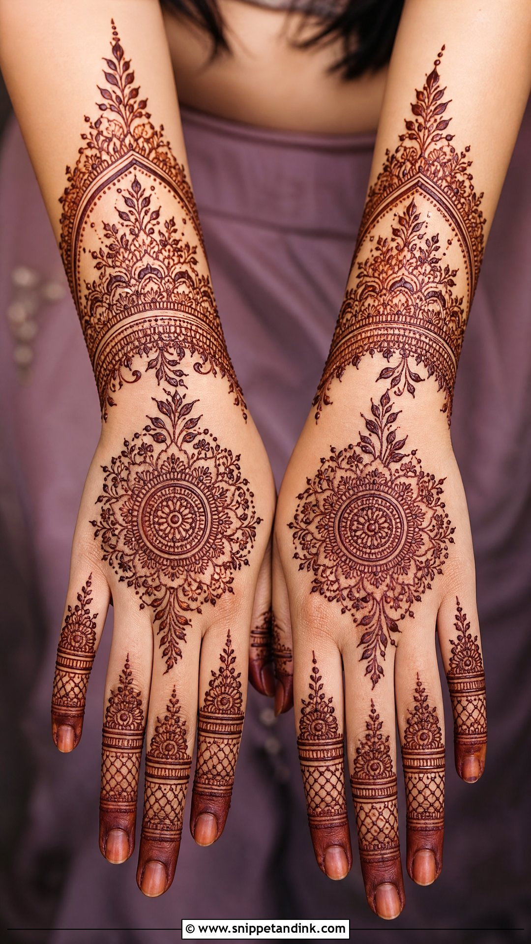 Back Hand Bridal Mehndi Design - Snippet and Ink - 20 Bridal Mehndi Designs Figures