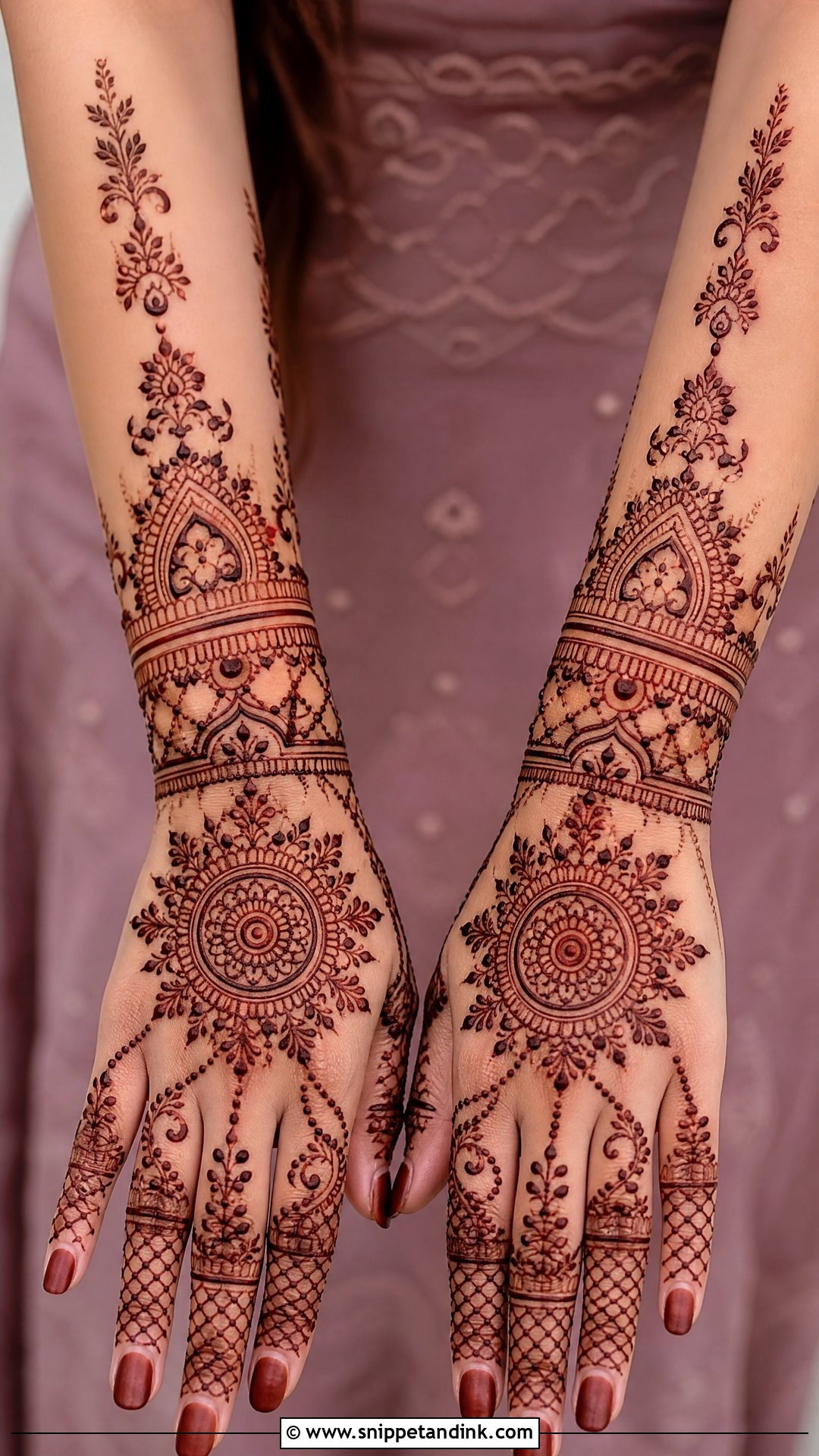 Back Hand Bridal Mehndi Design - Snippet and Ink - 20 Bridal Mehndi Designs for Hands