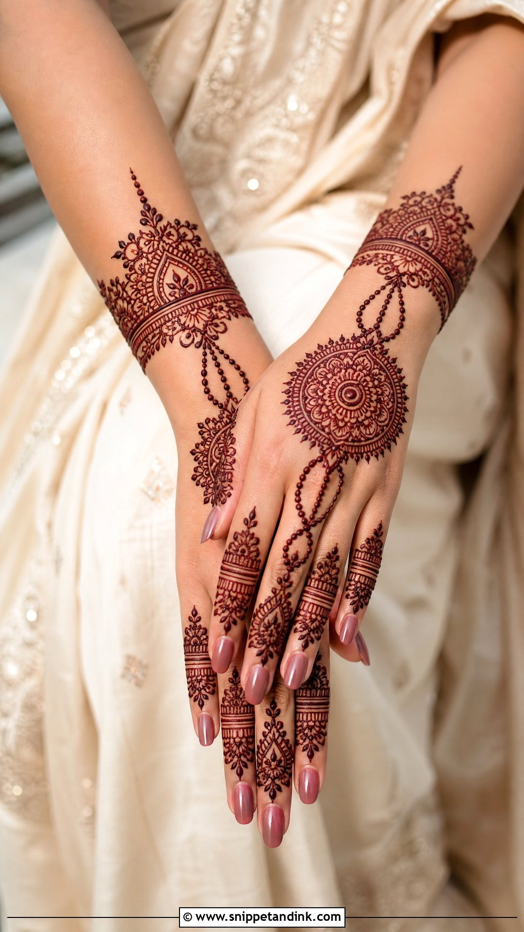 Back Hand Bridal Mehndi Half Hand - Snippet and Ink - 20 Bridal Mehndi Designs Half Hand