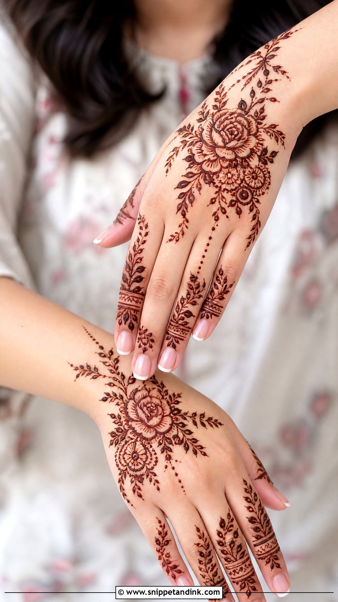 Back Hand Bunches Mehndi Design - Snippet and Ink - 25 Bunches Mehndi Design Ideas