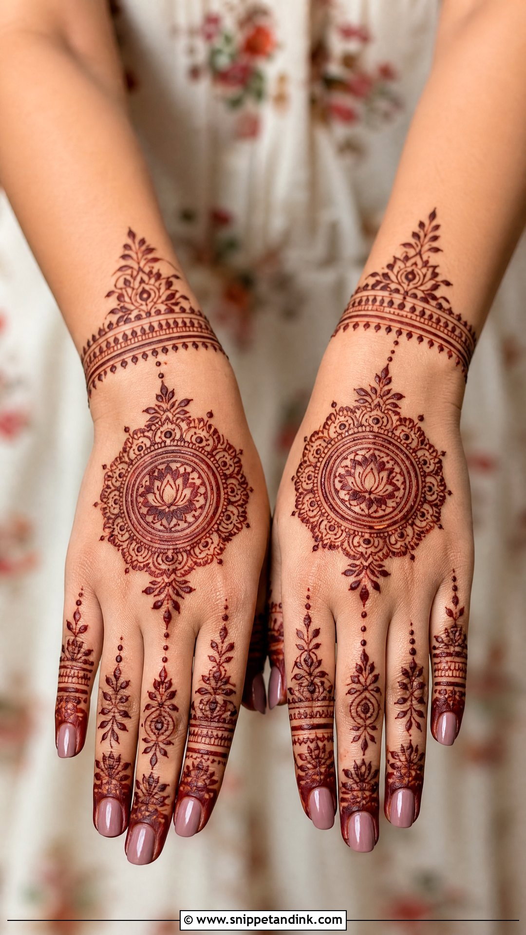Back Hand Diwali Mehndi Design - Snippet and Ink - 30 Diwali Mehndi Designs